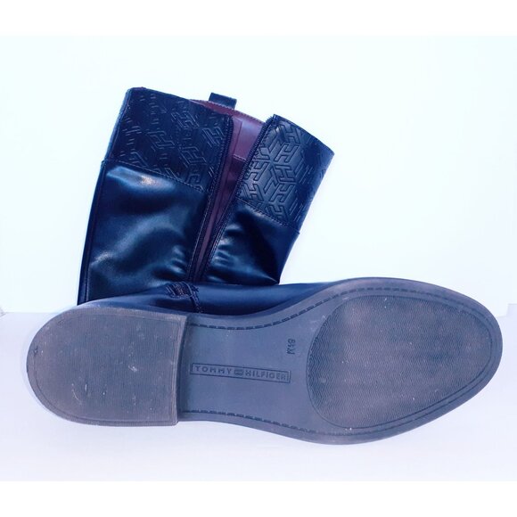 Tommy Hilfiger Womens Black Leather Knee-High Riding Boots Size 8.5 - Picture 12 of 13